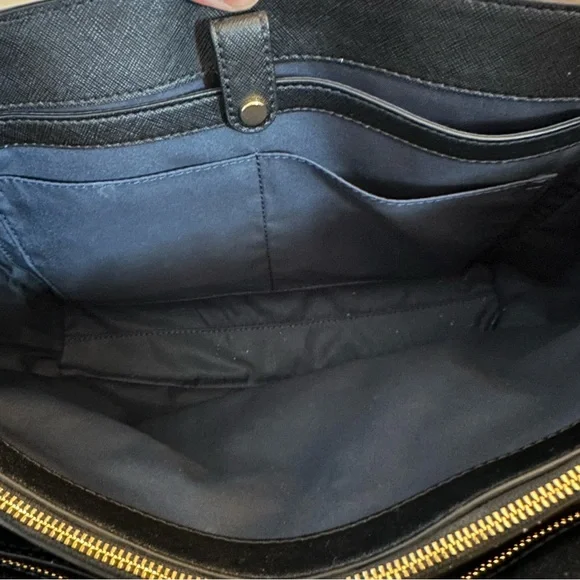 Tory Burch Black Classic Small Leather Tote Purse Handbag - Picture 6 of 8